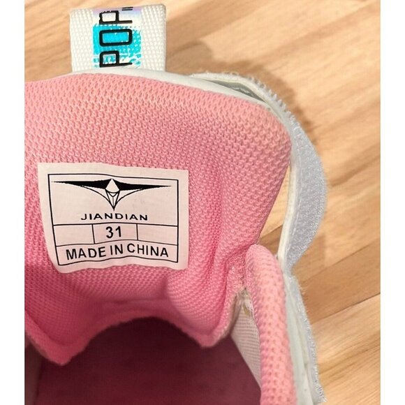 Jiandian Girls Roller Skates Shoes Euro 31Pink Round Toe Low Top Shoes - Picture 9 of 9